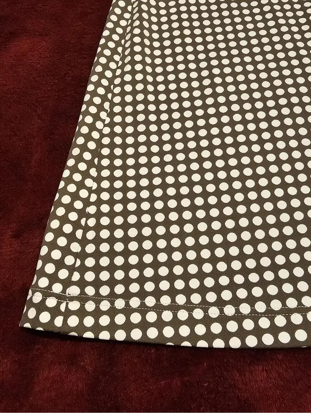 Tommy Bahama Olive and White Polka Dot Halter Mini Dress XS